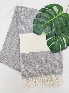 Beach/Bath Sand Free Towels-Easy Carry Quick Dry Thin Towel- Gray