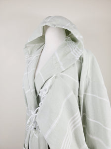 Unisex Robe, Beach or spa Robe with pockets - Sultan Pale Green