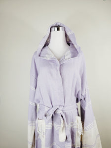 Unisex Robe, Beach or spa Robe with pockets - Lilac