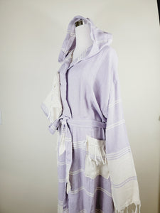 Unisex Robe, Beach or spa Robe with pockets - Lilac