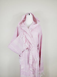 Unisex Robe, Beach or spa Robe with pockets - Sultan Pink