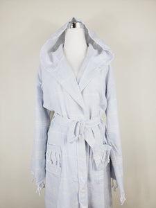 Unisex Robe, Beach or spa Robe with pockets - Sultan Gray