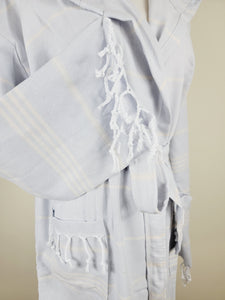 Unisex Robe, Beach or spa Robe with pockets - Sultan Gray