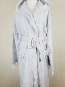 Unisex Robe, Beach or spa Robe with pockets - Sultan Gray