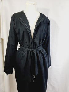 Black Light weight long jacket with a belt