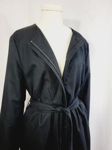 Black Light weight long jacket with a belt