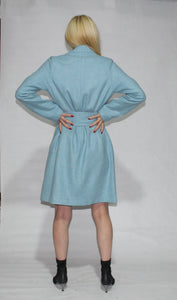 OVERSIZED BELTED JACKET WITH POCKETS - EEBRU