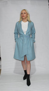 OVERSIZED BELTED JACKET WITH POCKETS - EEBRU