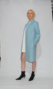 OVERSIZED BELTED JACKET WITH POCKETS - EEBRU