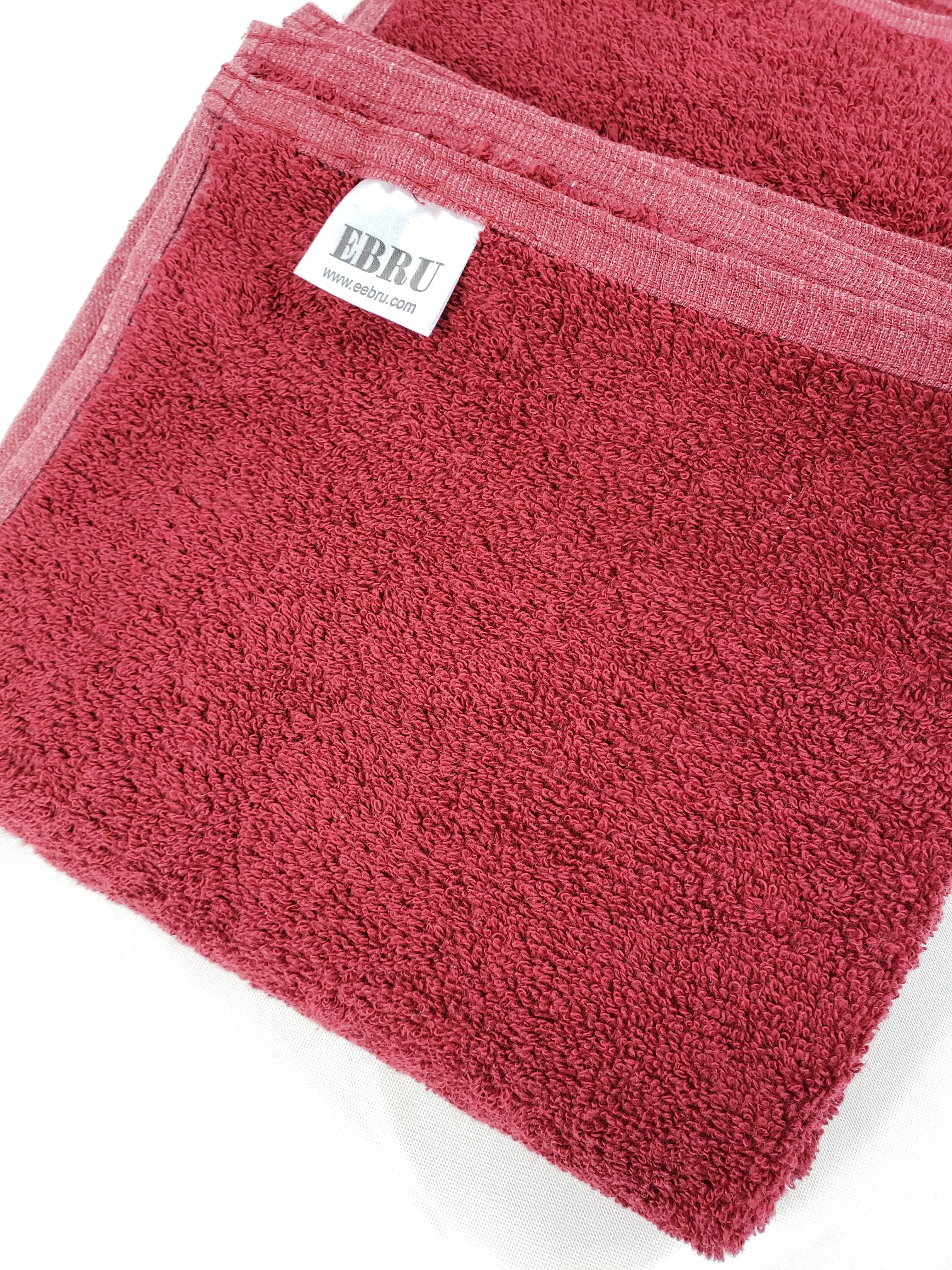 Salon Basics 3.00 lb. Burgundy Hand Towel