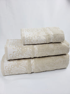 BATH / HAND TOWEL Premium Quality - BEIGE VIOLET