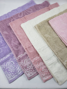 BATH / HAND TOWEL Premium Quality - BEIGE VIOLET