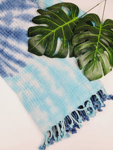 Bath Towel, Waffle Towel, Turkish Beach Towel, Handmade Tie dye