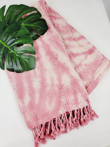 Bath Towel, Waffle Towel, Turkish Beach Towel, Handmade Tie dye